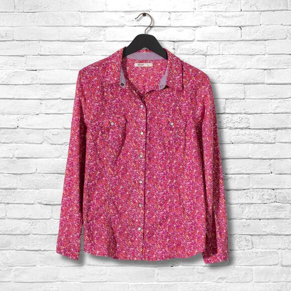 Old Navy Button Up Shirt - Womens Large - Western Floral Long Sleeve Button Up - Picture 1 of 5